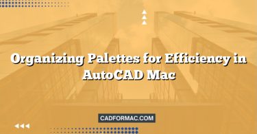 Organizing Palettes for Efficiency in AutoCAD Mac